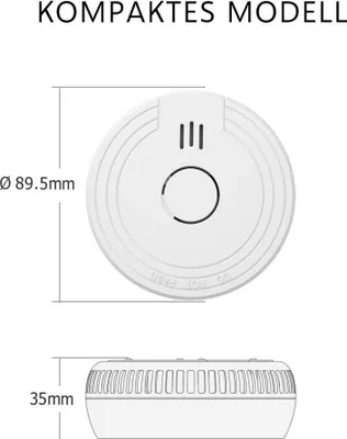 Produktbild von Rauchmelder ELRO FS1801 10 Jahre Sensor EN14604 Weiß 1 Stück Rauchwarnmelder