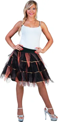 Produktbild von Fantasie Kostüm Rock Damen 50 cm - Schwarz Braun
