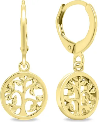 Produktbild von Gold-plated hoop earrings Tree of Life EA648Y
