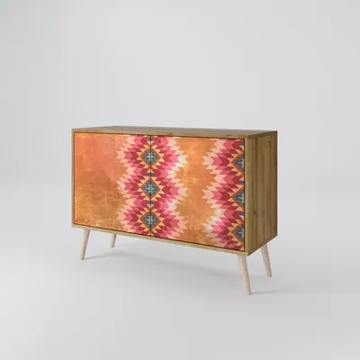Produktbild von Spacerebels Kommode mit 2 Türen - Sideboard Komodenschrank - Highboard - Kleiderschrank Möbel - Wohnzimmer Schlafzimmer - 57,5×111×42 (HxBxT)
