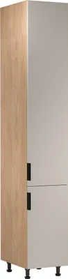 Produktbild von Küche Hochschrank 40 cm Küchenblock Küchenschrank Sorento D40SPWN, Beige/Sonoma Eiche