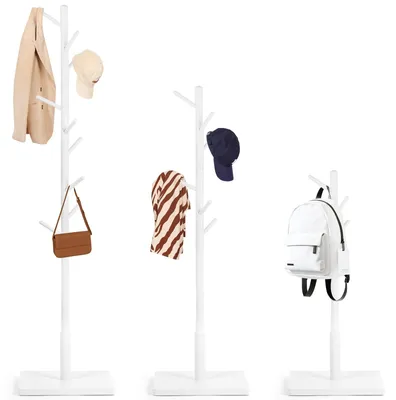 Produktbild von Garderobe aus Massivem Buchenholz mit 9 Haken 180 x 38 x 38 cm