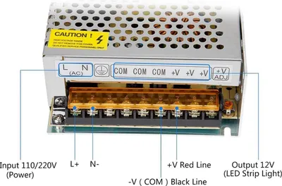 Zdjęcie produktu dla Uniwersalny regulowany zasilacz impulsowy DC 12V 20A z transformatorem do taśm LED