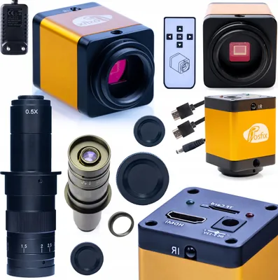 Obrázek produktu pro Rosfix Pegasus pro 12MP Sada – Mikroskopická Kamera s HDMI a Objektivem s 180x Zoomem a Bajonetem C | 1600×900, 720p, TF Paměť | Pro Laboratoř