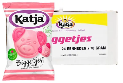 Produktbild von Katja Biggetjes vegetarisch, 21 x 70 g – proteinreiche vegetarische Snacks