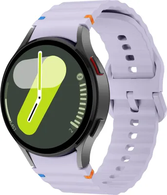 Produktbild von Strap-it Silicone Wave Armband - Passend für Samsung Galaxy Watch 7 (40 & 44mm) / Galaxy Watch 6 (Classic) / Galaxy Watch 5 (Pro) / Galaxy Watch 4 (Classic) - hell lila