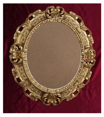Obrázek produktu pro Okruhlý fotorámeček zlaté barvy, rozměry 45 x 38 cm