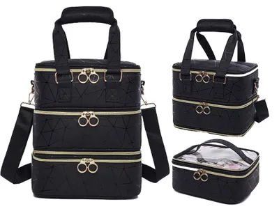 Image de Omgoods - Grande trousse de maquillage - Organisateur à vernis BYLife avec 30 flacons