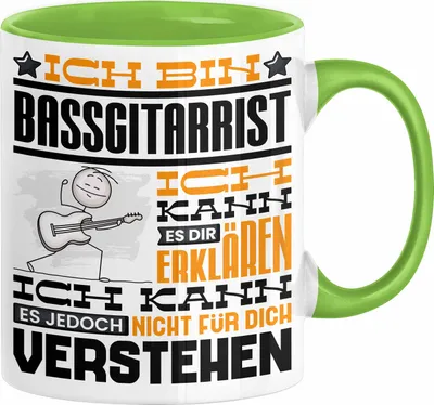 Produktbild von Bassgitarrist Geschenk Tasse Geschenkidee für Bassgitarrist Geburtstag Lustig Ich Bin Bassgitarrist Ich Kann Es Dir Erklären Aber Nicht Für Dich Verstehen (Grün)