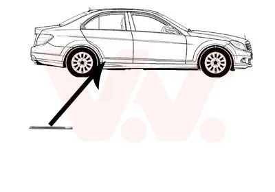 Image de VAN Wezel | Baguette décorative/de protection, porte (3091426) adaptable sur Mercedes-Benz