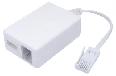Produktbild von ADSL-Filter zum Anschluss von Telefon und Breitbandmodem an die Telefondose