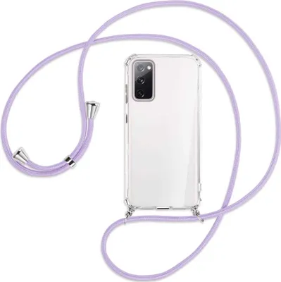Produktbild von Handykette Backcover-Schutzhülle mit Band (Metall silberfarben) für Samsung Galaxy S20 FE / Lite - violett
