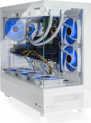 Produktbild von Gaming PC Weiß High End mit AMD Ryzen 5500 CPU | Nvidia GeForce RTX 5060 8 GB | 32 GB RAM DDR4 | 1 TB NVMe M.2 SSD | Windows 11 Pro