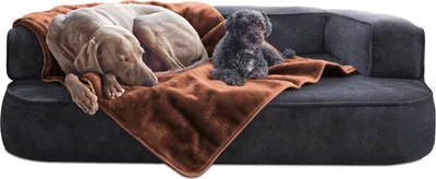 Produktbild von tierlando® Hundedecke LILLY Flauschige Haustier-, Welpen-, Katzen-, Plüschdecke - Größe: 150x100cm | Farbe: 28 Hellbraun