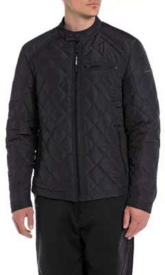 Produktbild von Replay Herren Steppjacke Übergangsjacke ohne Kapuze, Deep Blue 498 (Blau), M