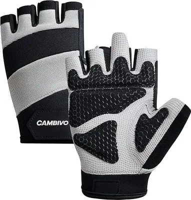 Produktbild von CAMBIVO Fitness Handschuhe Herren Damen, gepolsterte Handfläche, atmungsaktiv, rutschfester Griff, für Training, Radfahren, Klimmzüge