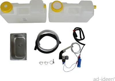 Obrázok produktu pre 12V mini kuchyňa kempingová kuchyňa kuchynská bloková súprava drez 265x160x100 mm Barwig T5 T6