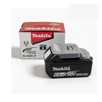 Immagine prodotto di Batteria da 18 V e 6,0 Ah compatibile con Makita LXT – Batteria di ricambio agli ioni di litio BL1860B con indicatore LED