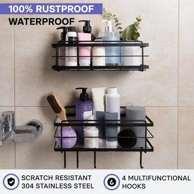Produktbild von Famanu Wandregal Badezimmer Organizer - Set aus 2
