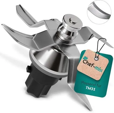 Zdjęcie produktu dla Alternatywne ostrza pasujące do urządzenia Thermomix TM31 – wykonane ze stali nierdzewnej – wszechstronne – idealne do krojenia i miksowania