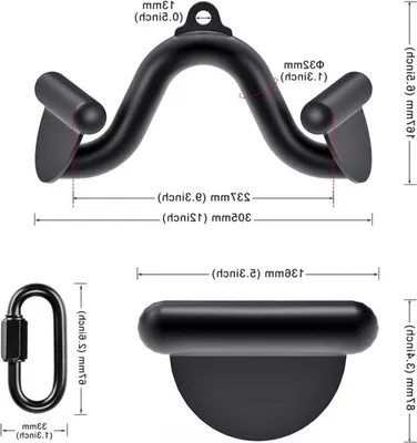 30,5 cm Lat Pull Up Bar für Bizeps, vielseitiges Kabelmaschinenzubehör für Muskeltraining und Pull-Ups