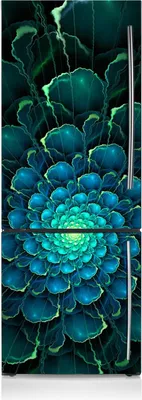 Produktbild von Kühlschrankmagne Kühlschrank Aufkleber Magnetfolie Dekoration 60x180 cm - Grüne Blume