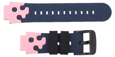 Immagine prodotto di Cinturino da orologio in silicone da 15 mm per bambini, impermeabile, di ricambio per orologi sportivi, con fibbia in acciaio inossidabile, rosa