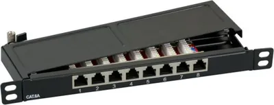 Produktbild von EFB 8 Anschluss/AnschlüsseNetzwerk-Patchfeld - Hellgrau - 8 x RJ-45 - 0.5U Hoch - 10" Breit - Rackmount, Wandmontierbar, Montierbar an Schiene