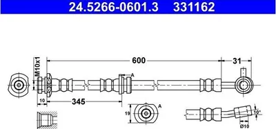 Produktbild von ATE Bremsschlauch  24.5266-0601.3