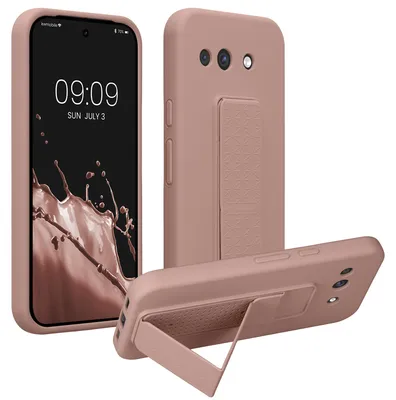 Produktbild von kwmobile Handyhülle für Google Pixel 10a Hülle - TPU Silikon Case mit Fingerhalter und Stand - Schutzhülle Cover in Altrosa, KI-generiertes Bild
