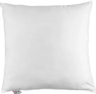 A white pillow on a white background.