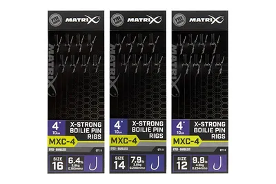 Produktbild von Matrix MXC-4 - Gr. 12 Barbless / 0,23mm / 4" (10cm) / X-Strong Boilie Pin - 8 Stk.