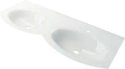 Produktbild von Baden Haus Doppelwaschtisch Möbelwaschtisch VAGUE 138 x 51 cm weiß glänzend 82412