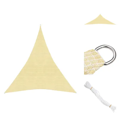 Produktbild von vidaXL Sonnensegel 160 g/m² Beige 5x6x6 m HDPE -  Sonnenschirme & Sonnenschutze