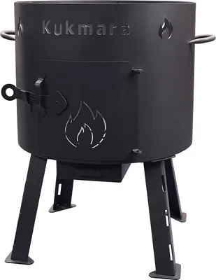 Immagine prodotto di Utschak, H: 65 cm, Diametro: 40 cm, 12L Cucina da campo, bollitore per gulasch Bollitore da fuoco Bollitore da forno per esterni