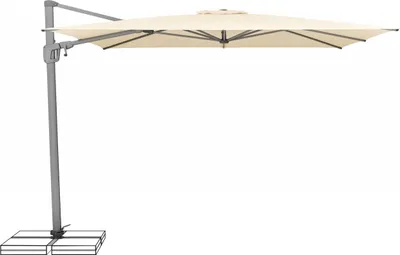 Produktbild von Suncomfort by Glatz Sonnenschirm Ampelschirm Sunflex 300x300cm, Farbe ecru beige