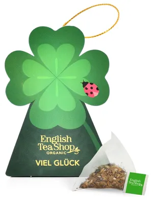 Produktbild von ETS - Kleeblatt "Viel Glück", Glücksbringer, 1 Pyramidenbeutel