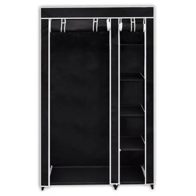 Immagine prodotto di Armadio pieghevole in tessuto nero 110 x 45 x 175 cm