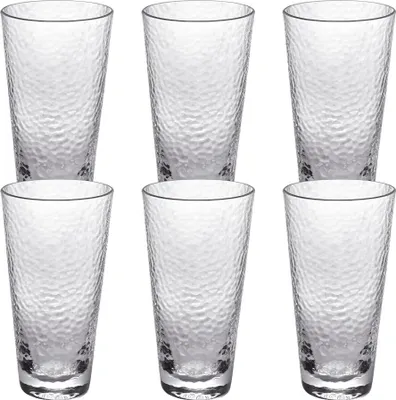 Immagine prodotto di Wilmax, set di 6 bicchieri in vetro soffiato, capacità 320 ml, trasparenti, realizzati in vetro borosilicato