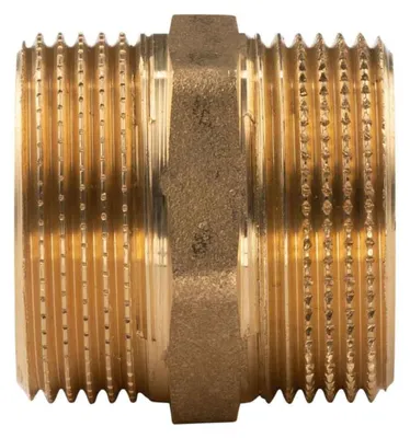 Zdjęcie produktu dla Messingowy złączka gwintowy podwójny, 1 1/4" AG - 1 1/4'' AG (DN 32) - wzmocniona konstrukcja