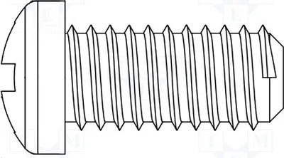 Produktbild von 10x Schraube 0,7 M4x8  Kopf: Zylinder 8G206M4X08 Schraubenbolzen