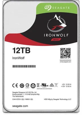 Zdjęcie produktu dla Seagate NAS HDD IronWolf, 12 TB, 7200 RPM, 256 MB, 3.5", SATA III