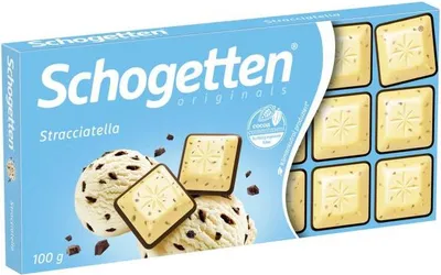 Image de Schogetten Stracciatella Chocolat blanc avec éclats de cacao 100g