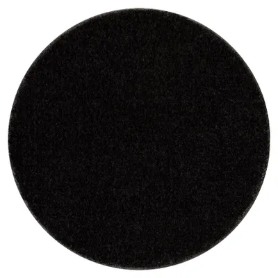 Image de Tapis de salle de bain SANTA cercle plaine, antidérapant, doux - noir noir cercle 100 cm