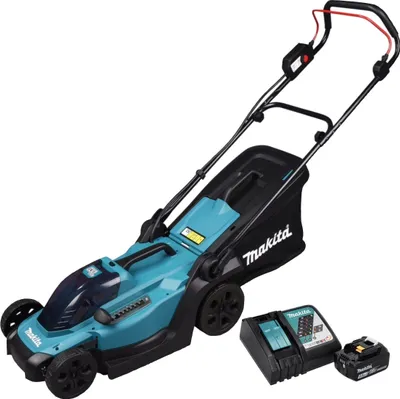 Obrázek produktu pro Akumulátorová sekačka Makita DLM 330 RT 18 V 33 cm 30 l + 1x baterie 5,0 Ah + nabíječka