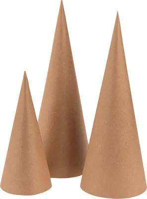 Produktbild von Kegel-Set Pappe Ø 10, 18, 26 cm 3 Stück