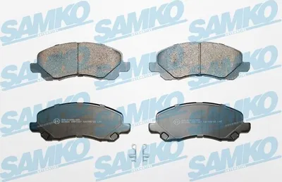 Produktbild von SAMKO 5SP1347 Bremsbeläge Satz Vorne Bremsklötze für MITSUBISHI ASX (GAW) für JEEP COMPASS (MK49)