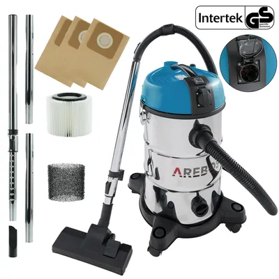 Obrázek produktu pro AREBOS průmyslový vysavač 1300 W | Vysavač na suché a mokré vysávání | 30l nádoba modrá