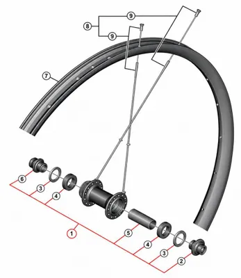 Image de Shimano Y2MC98010 : Bloc de roulements pour moyeu HB-TC500-12, format 12 x 100 mm