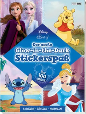 Immagine prodotto di Disney Best of: Der große Glow-in-the-Dark-Stickerspaß: Stickern - Rätseln - Ausmalen